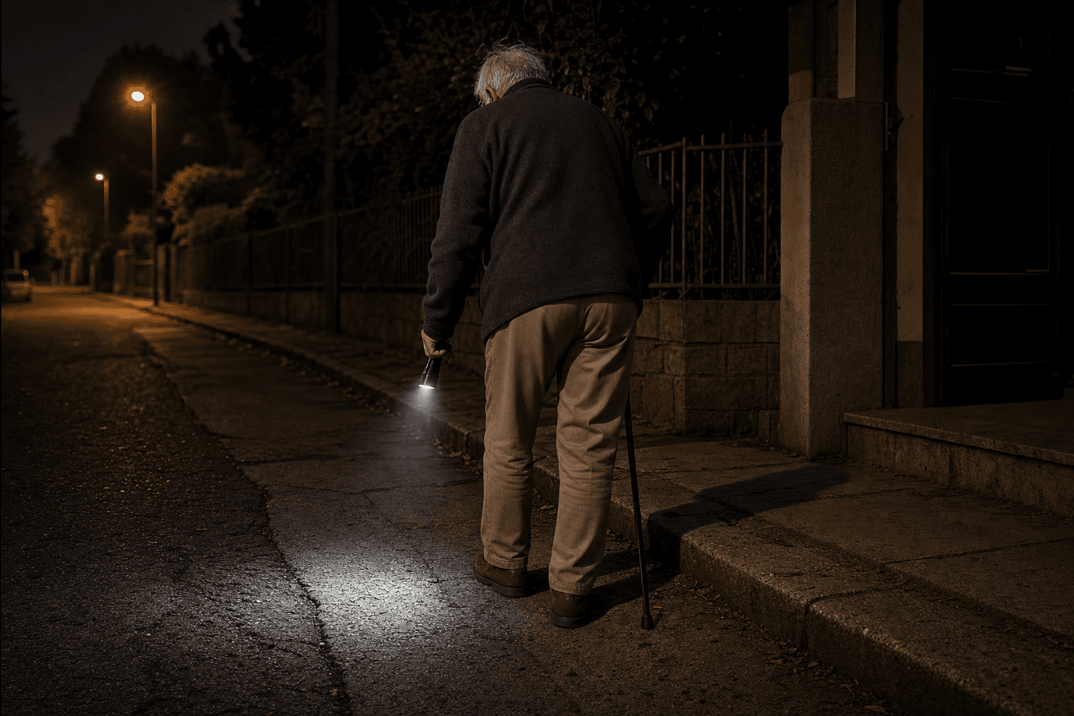 Bastone da Passeggio Pieghevole con Luce LED - Sicurezza e Comfort per Ogni Passeggiata - foto 1