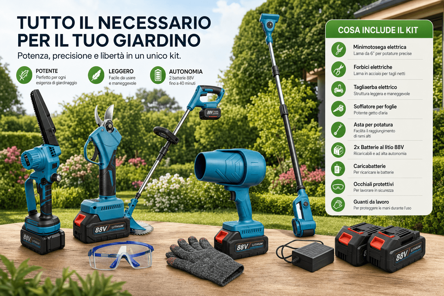 Porta a casa Kit di attrezzi da giardinaggio con il metodo che preferisci