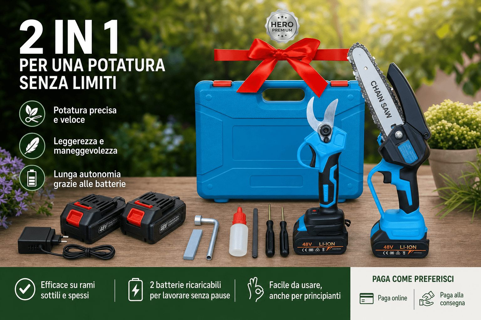 Hai visto i dettagli: ora scegli come ordinare Kit Potatura 2 in 1.