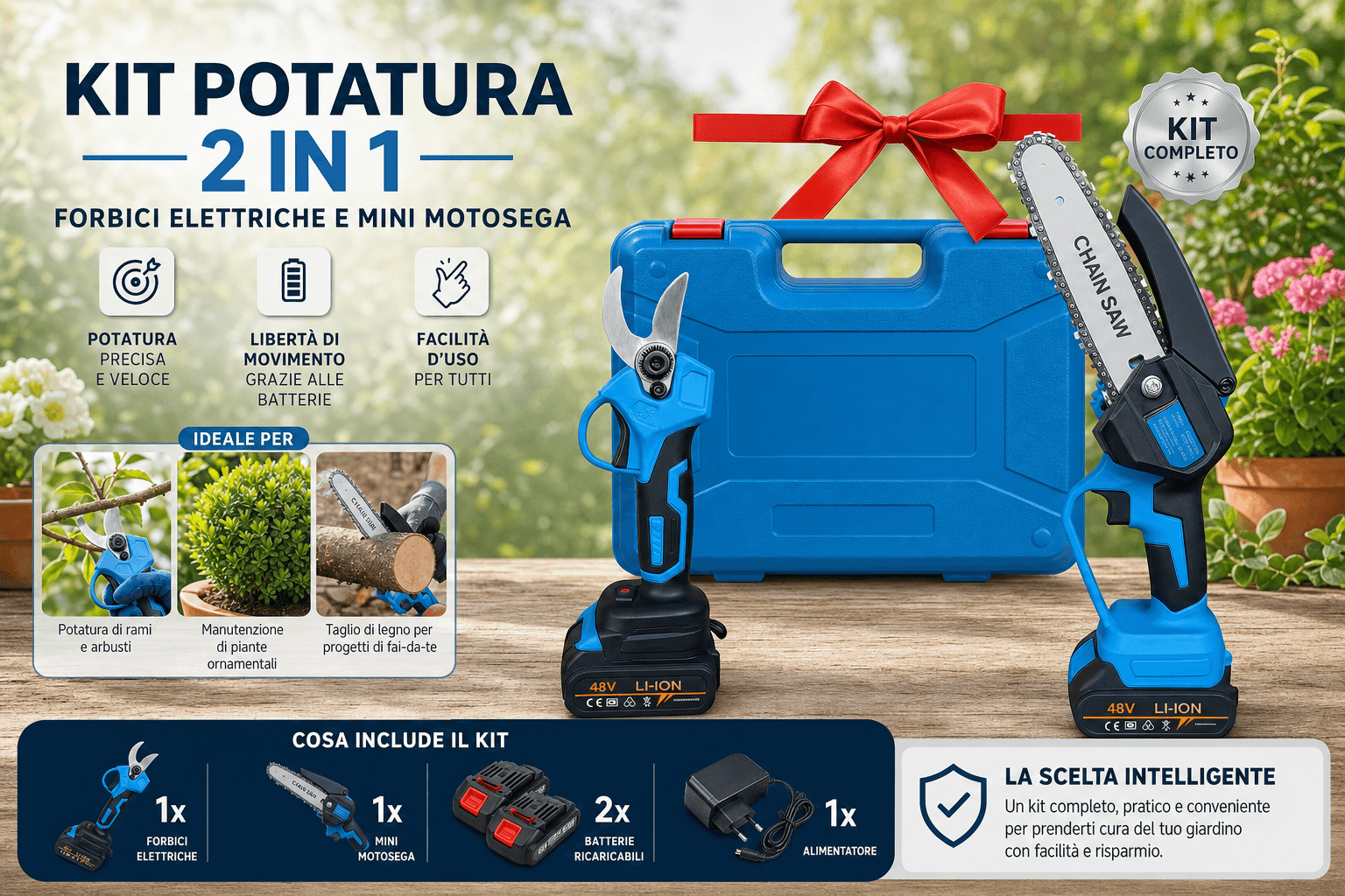 Ordina Kit Potatura 2 in 1 con il metodo che preferisci