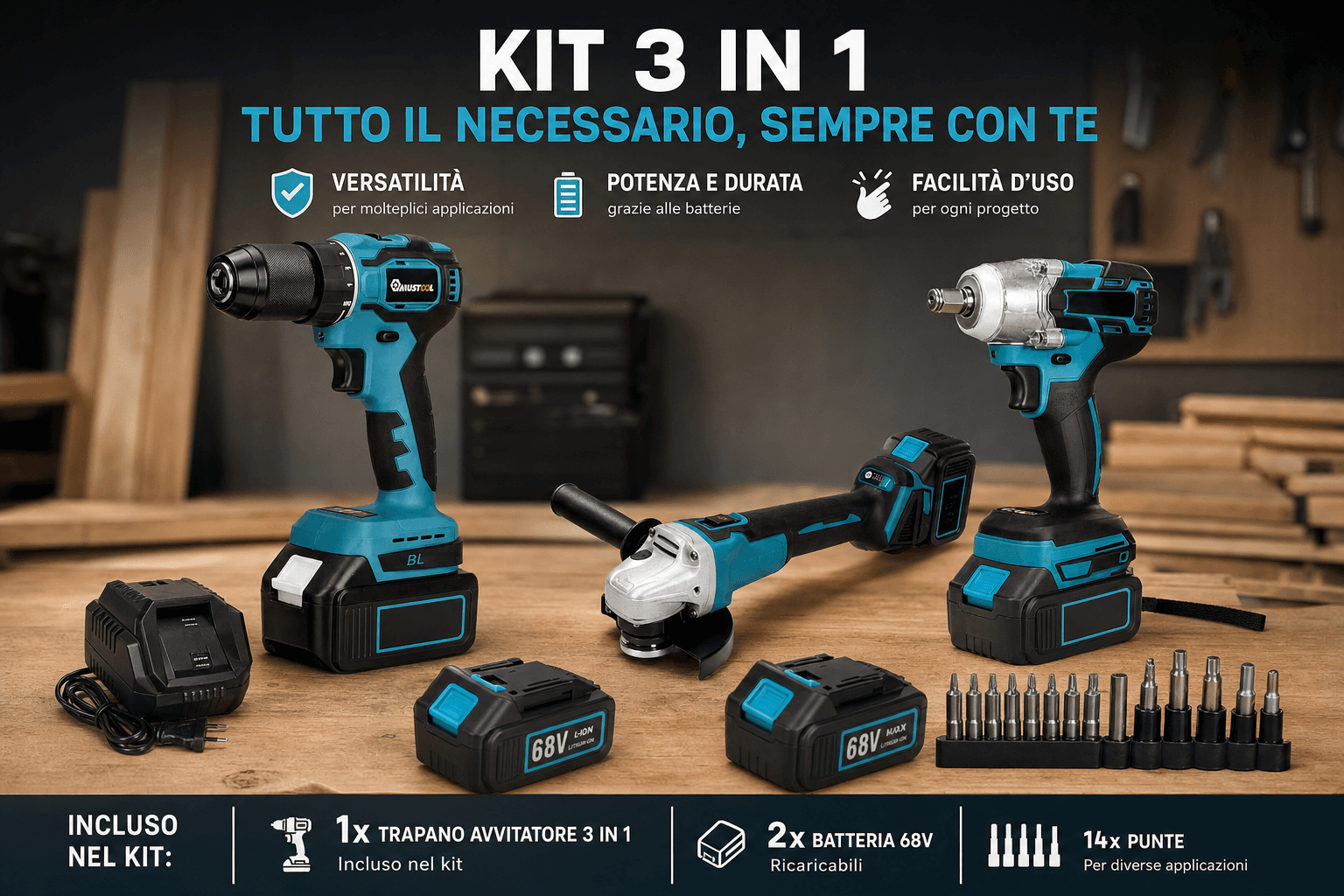 Ordina attrezzo elettrico con il metodo che preferisci