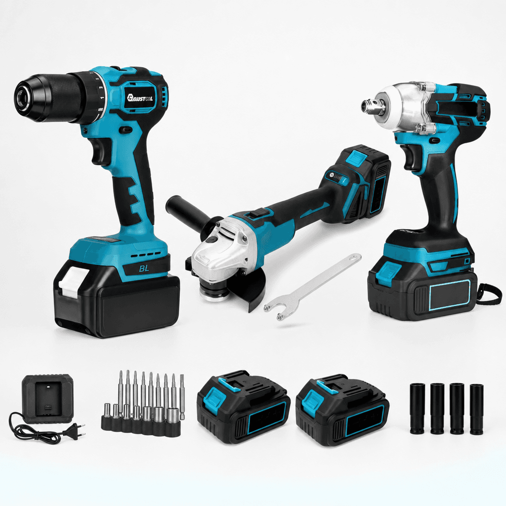 Kit Trapano Avvitatore 3 in 1 Professionale con 2 Batterie e 14 Punte - foto 1