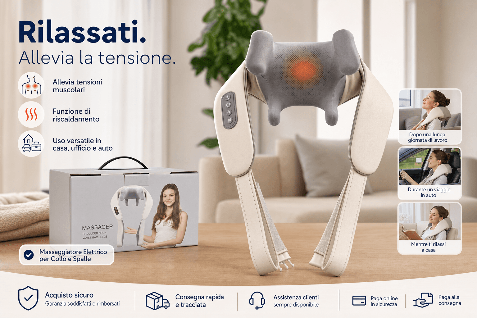 Hai visto i dettagli: ora scegli come ordinare massaggiatore elettrico.