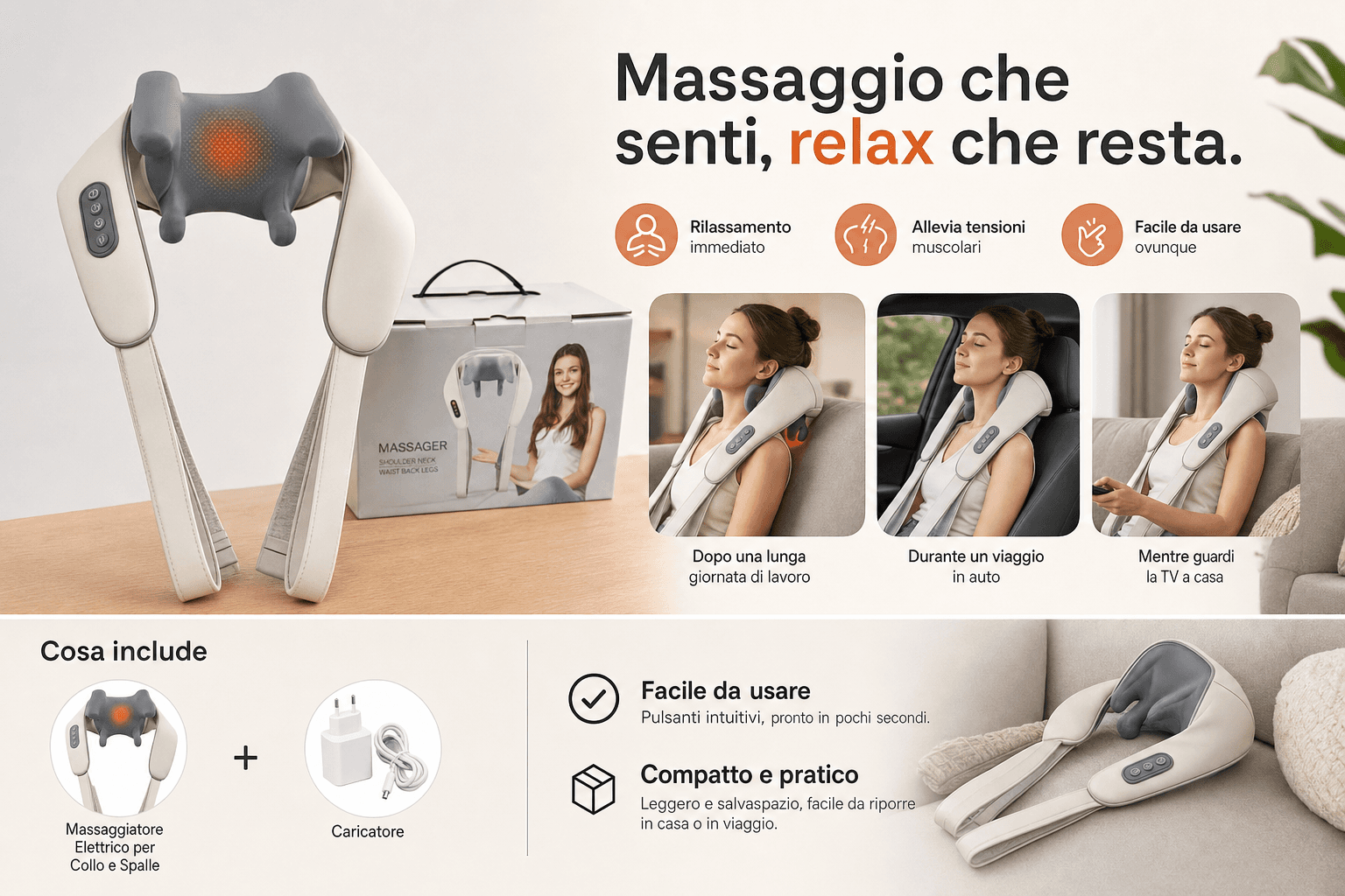 Ordina massaggiatore elettrico con il metodo che preferisci