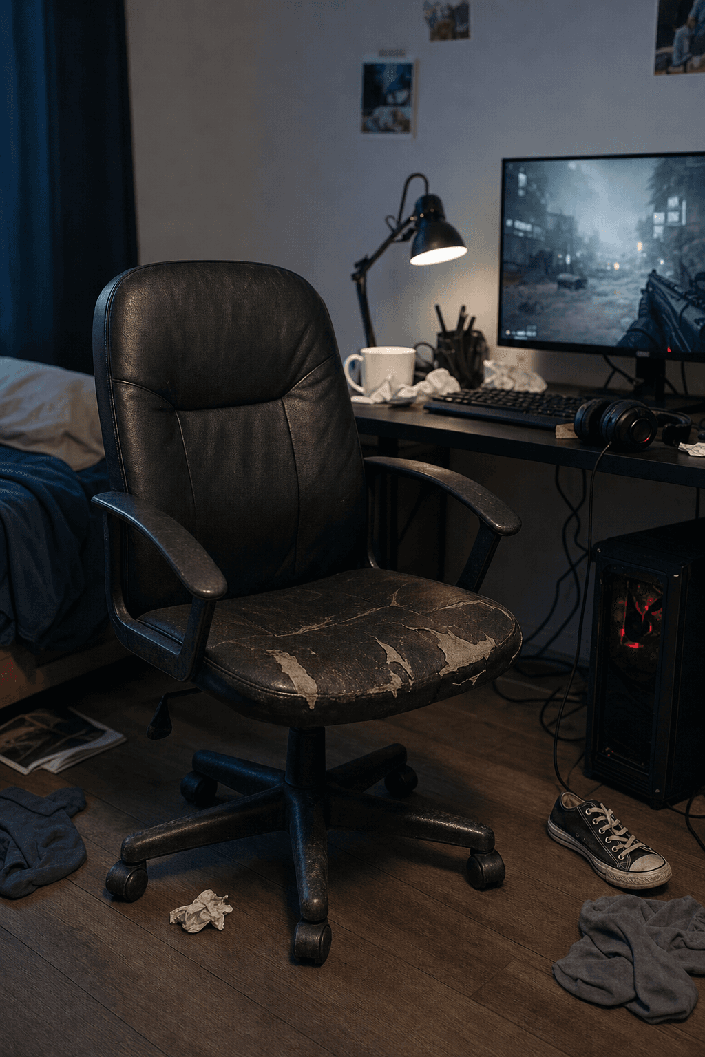 Sedia Gaming Ergonomica Reclinabile con Poggiapiedi in Ecopelle Premium - Comfort e Stile per il Tuo Gioco - foto 2