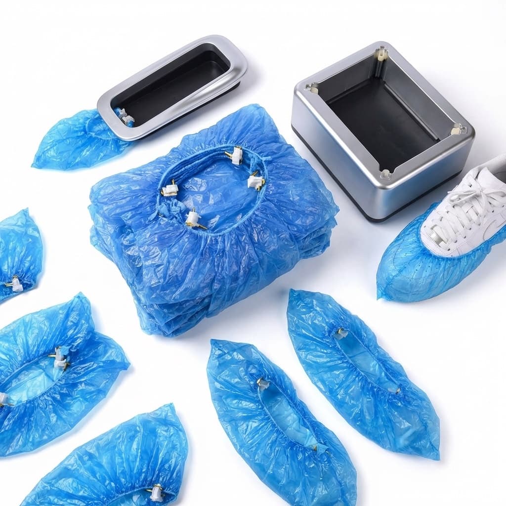 AMC Set 100 Sacchetti per Dispenser CopriScarpe, ABS, Blu, Taglia Unica