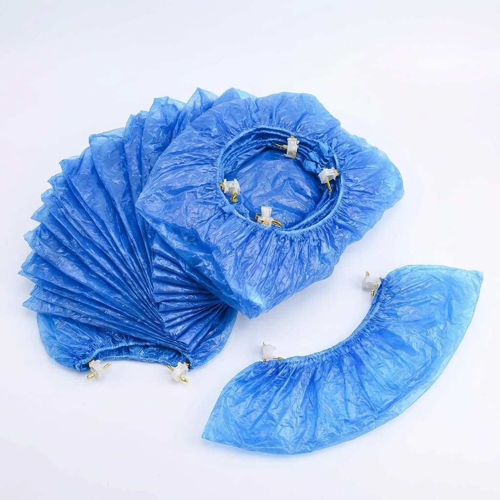 Contenuto chiaro, senza sorprese - Set 100 Sacchetti per Dispenser CopriScarpe, ABS, Blu, Taglia Unica