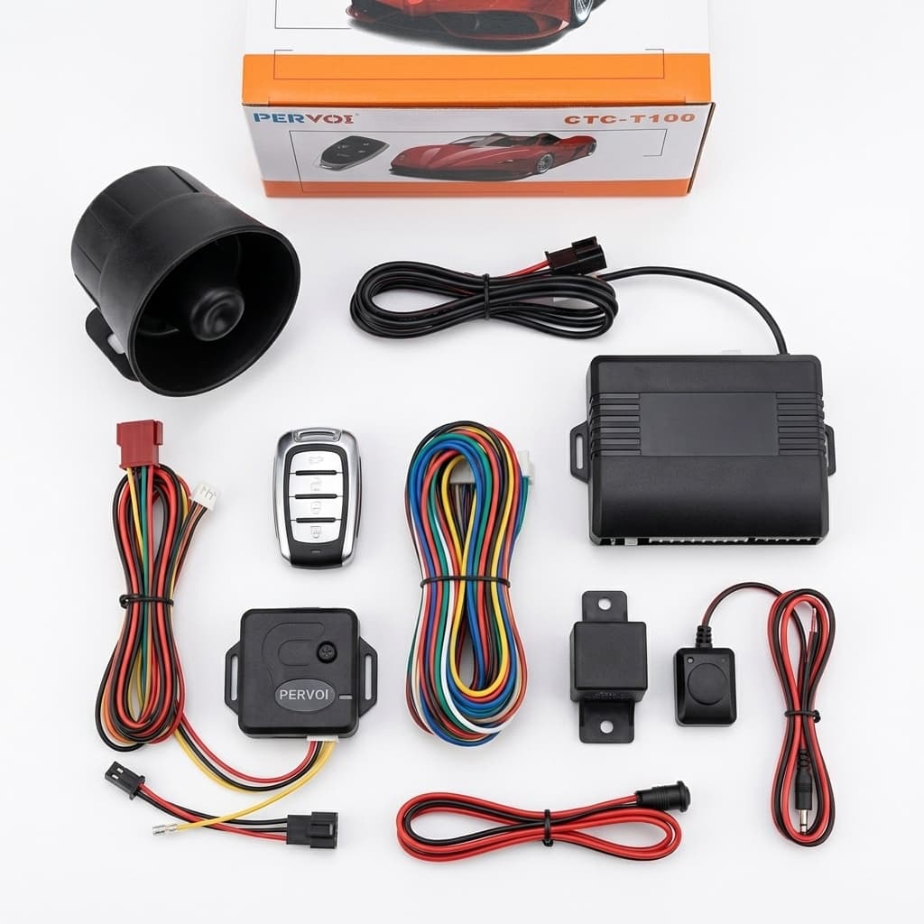 Antifurto Auto Universale | Sistema di Allarme con Sirena, Telecomandi e Blocco Motore - foto 1