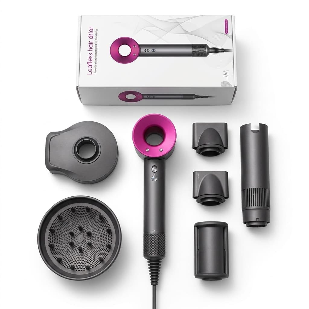 Asciugacapelli Digitale Leafless Hair Drier | Tipo Dyson, Motore Potente, Controllo Intelligente, Silenzioso