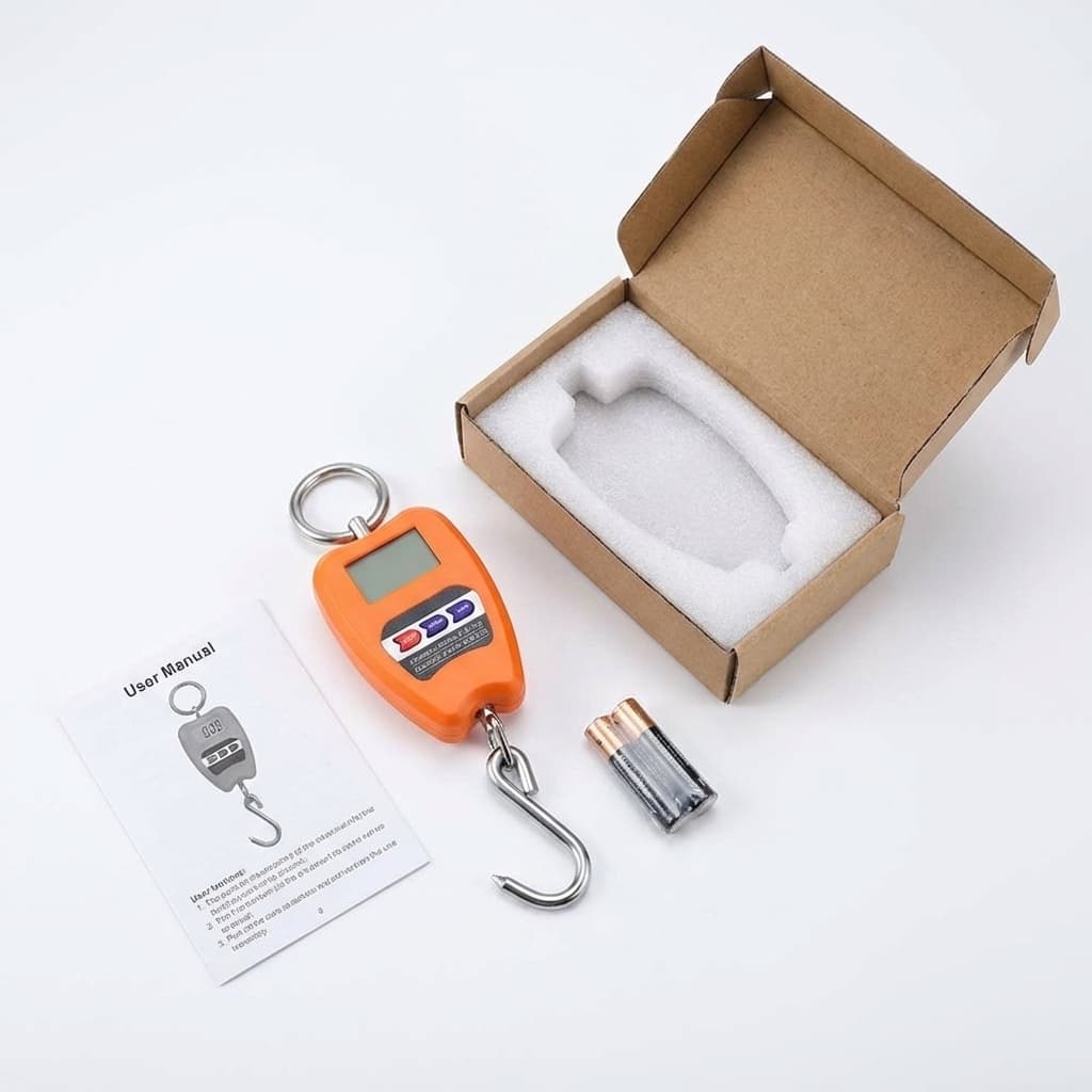 Contenuto confezione Bilancia Digitale Professionale Industriale Gancio Dinamometro Molla 200 kg