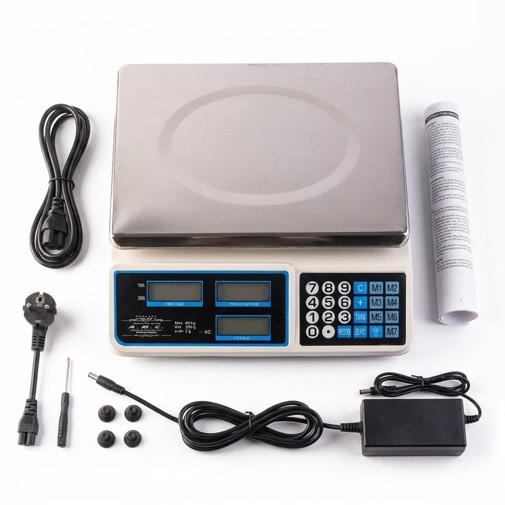 Bilancia elettronica professionale digitale portata 40kg divisione 2g 4 memorie - foto 1