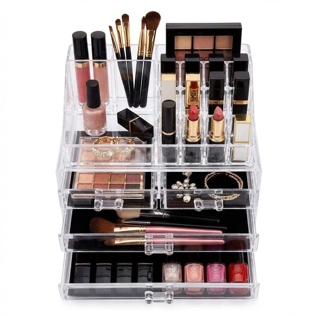 Box Portatrucco Organizzatore Cosmetici Portagioie Make up 4 Cassetti - foto 1