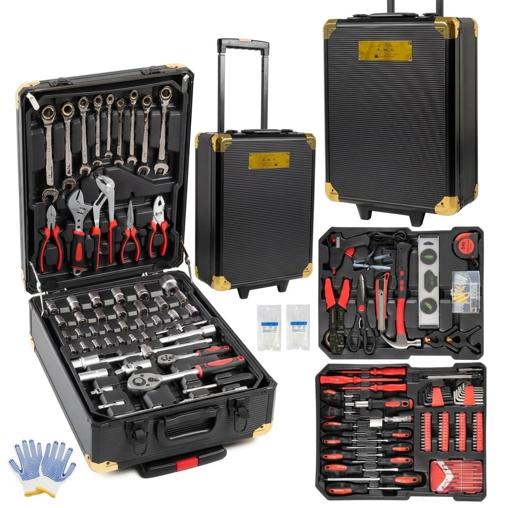 Cassetta Attrezzi Lavoro 849 PZ Valigia Completa Utensili Trolley Portautensili - foto 1