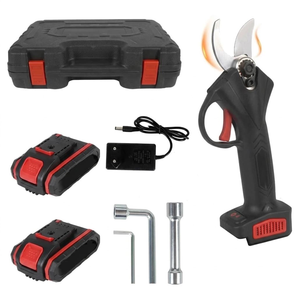 Cesoia Elettrica 48V Professionale – Forbice da Potatura Senza Fili con 2 Batterie al Litio
