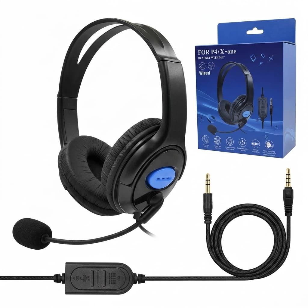 Cuffie Gaming P4/X-One | Microfono Regolabile, Suono Hi-Fi, Comfort Estremo per PS4/PS5/Xbox/PC