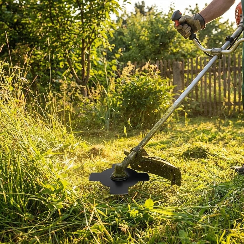 Disco per Decespugliatore 4 denti 230mm in uso