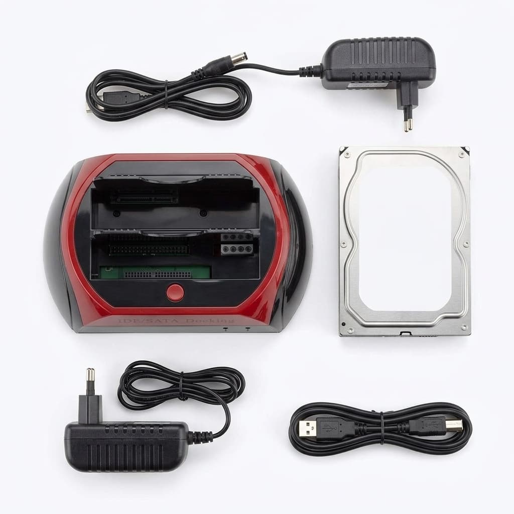 Docking Station All in One IDE/SATA | USB 3.0 – Backup con un Tocco – Doppio Slot per HDD/SSD 2.5” e 3.5”