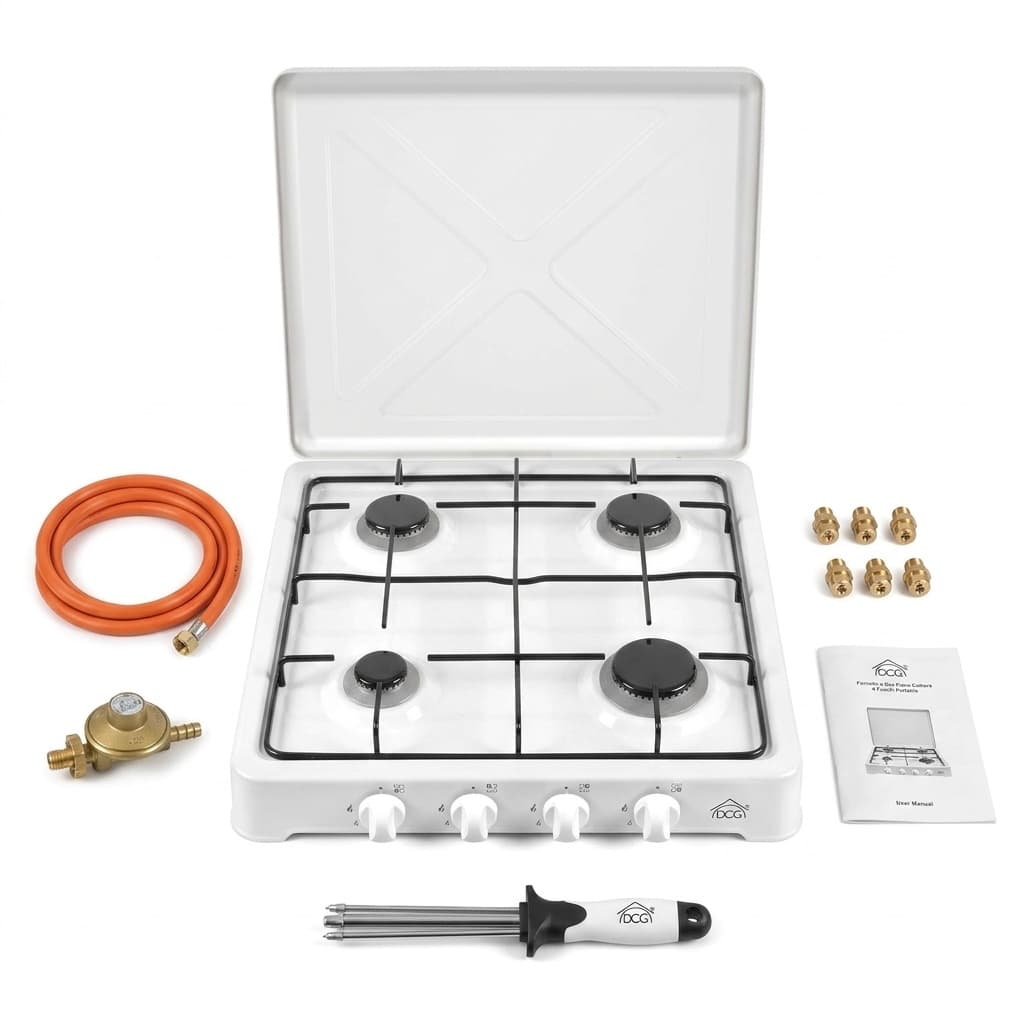 Fornello a Gas Piano Cottura 4 Fuochi Portatile EKP2427