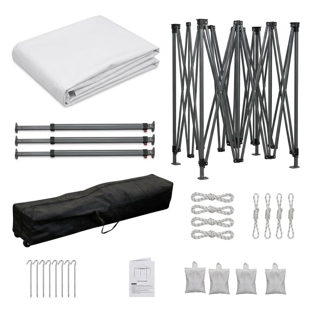 Gazebo Richiudibile 3X4,5 Mt in PVC Automatico in tessuto chiusura a fisarmonica