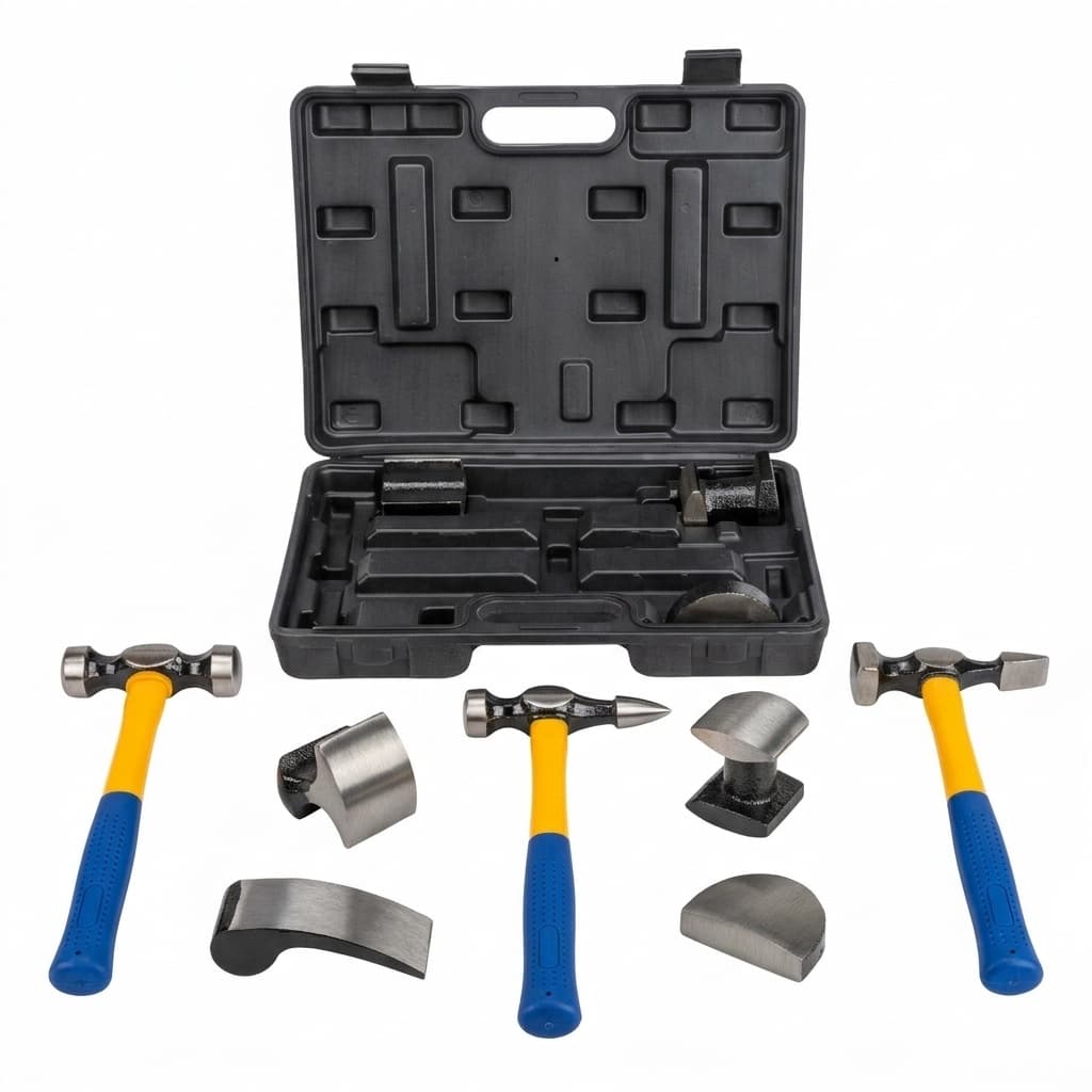 Kit Martelli e Tassi per Carrozziere Riparazione Auto Valigetta Set 7 Pezzi - foto 1
