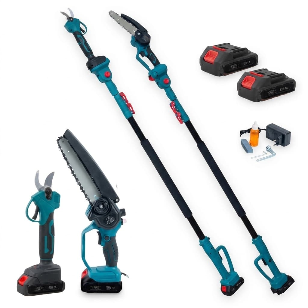 Kit Professionale Forbice da Potatura 30mm Motosega 8 Pollici asta Telescopica - foto 1