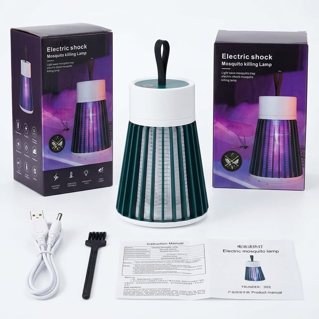 Lampada Antizanzare Elettrica Ricaricabile | Electric Shock Mosquito Killer Lamp | USB & Luce UV