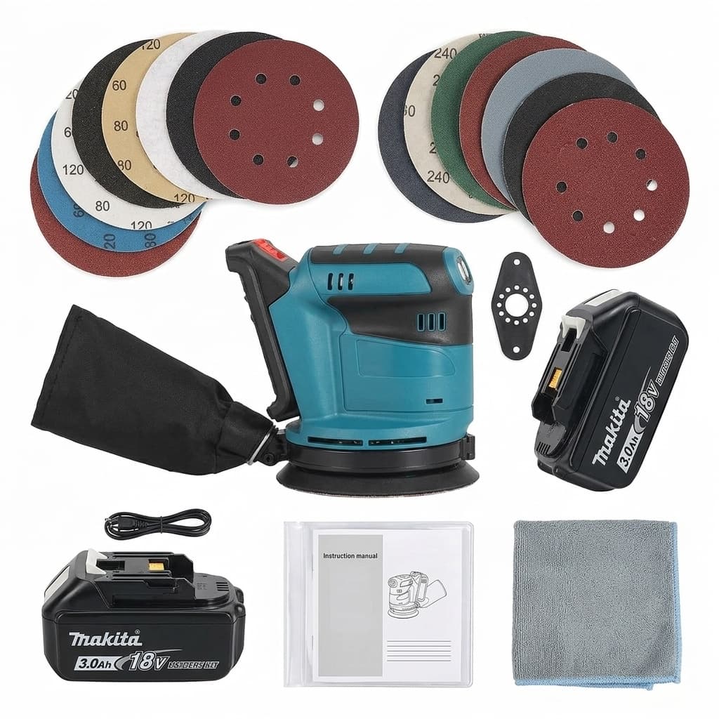 Levigatrice Orbitale a Batteria 18V LXT DBO180Z – 125mm (5”) | Senza Fili | Potente e Silenziosa per Legno, Muro e Verniciatura - foto 1