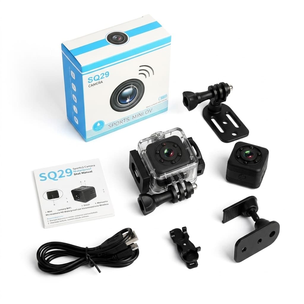 Mini Telecamera WiFi SQ29 | Microcamera HD Waterproof con Visione Notturna e Connessione Wireless