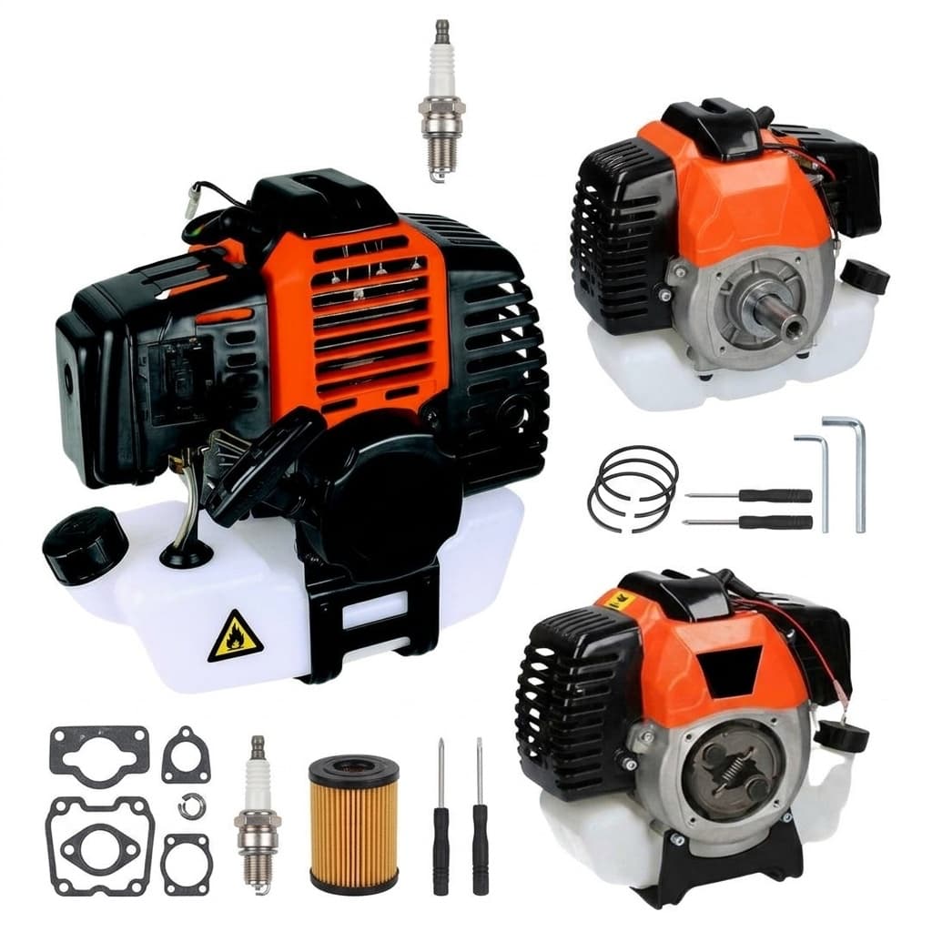 Motore di Ricambio 52 cc per Decespugliatore Rasaerba Tosaerba Potatore e 4 in 1 - foto 1