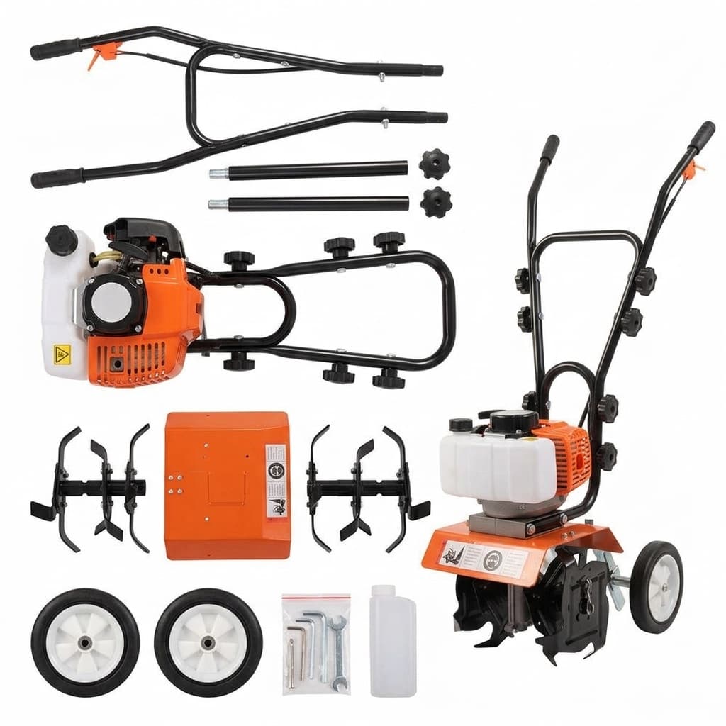 Motozappa motocoltivatore a scoppio 2 tempi da 52cc raggio 30 cm