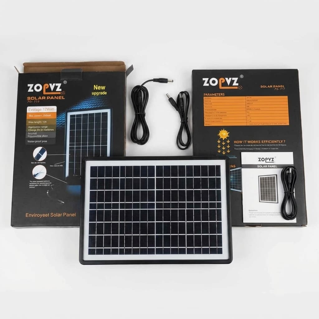 Contenuto chiaro, senza sorprese - Pannello solare portatile da 8W – ricarica USB per smartphone, luci LED e dispositivi 5V