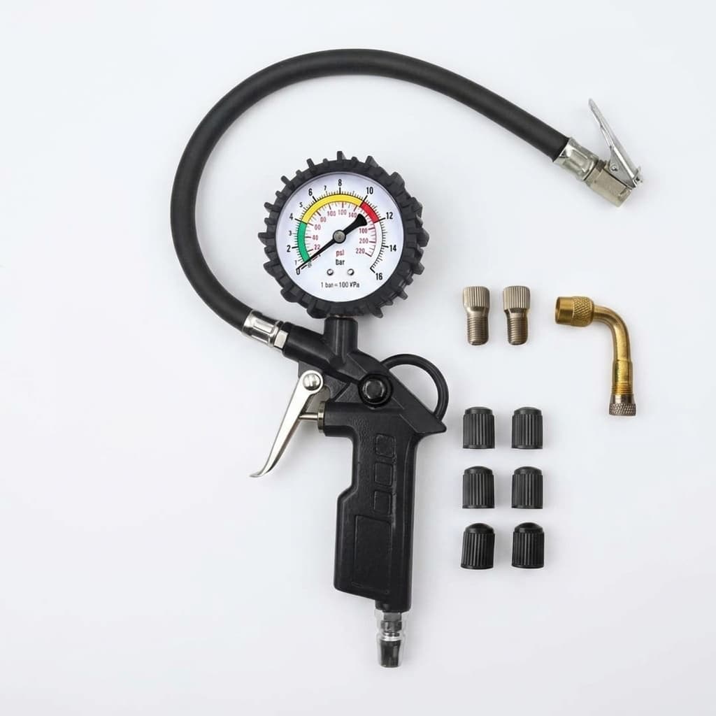 Contenuto chiaro, senza sorprese - Pistola Gonfiaggio Pneumatici Professionale con Manometro per Pressione Gomme