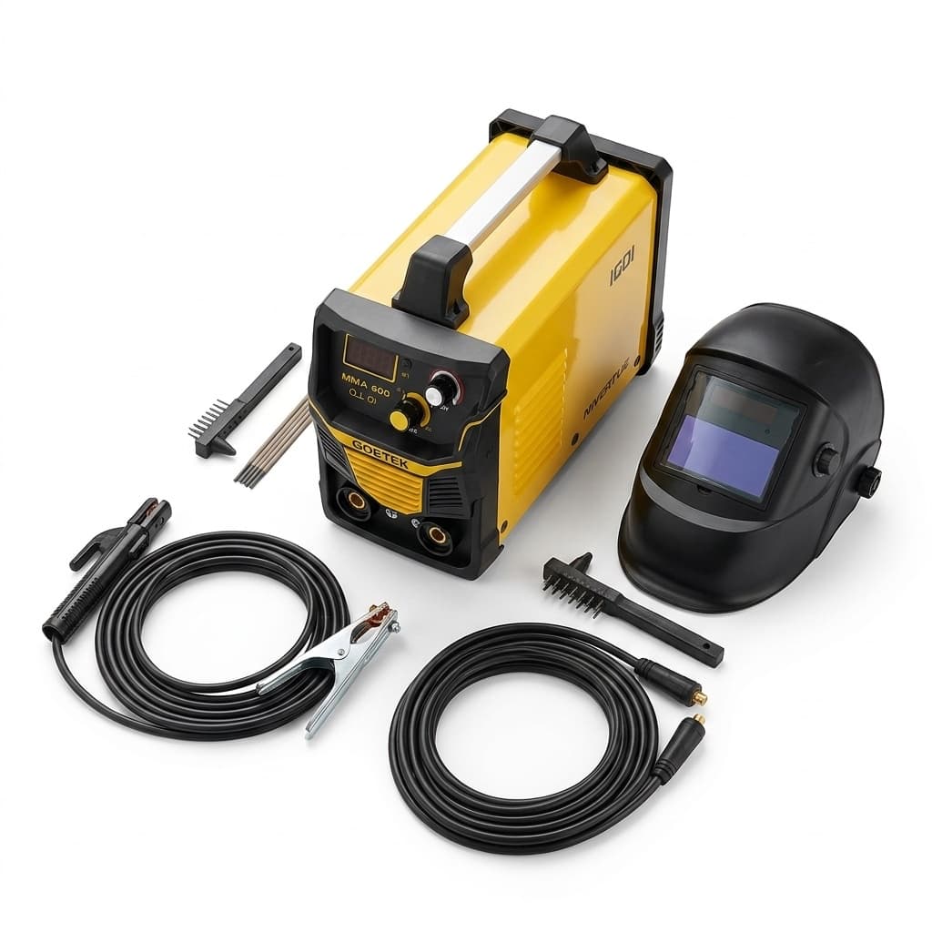 Saldatrice Inverter Professionale MMA-600 | 600A con Tecnologia IGBT Digitale | Display LED | Maschera e Cavi Inclusi | Alta Potenza per Uso Intensivo