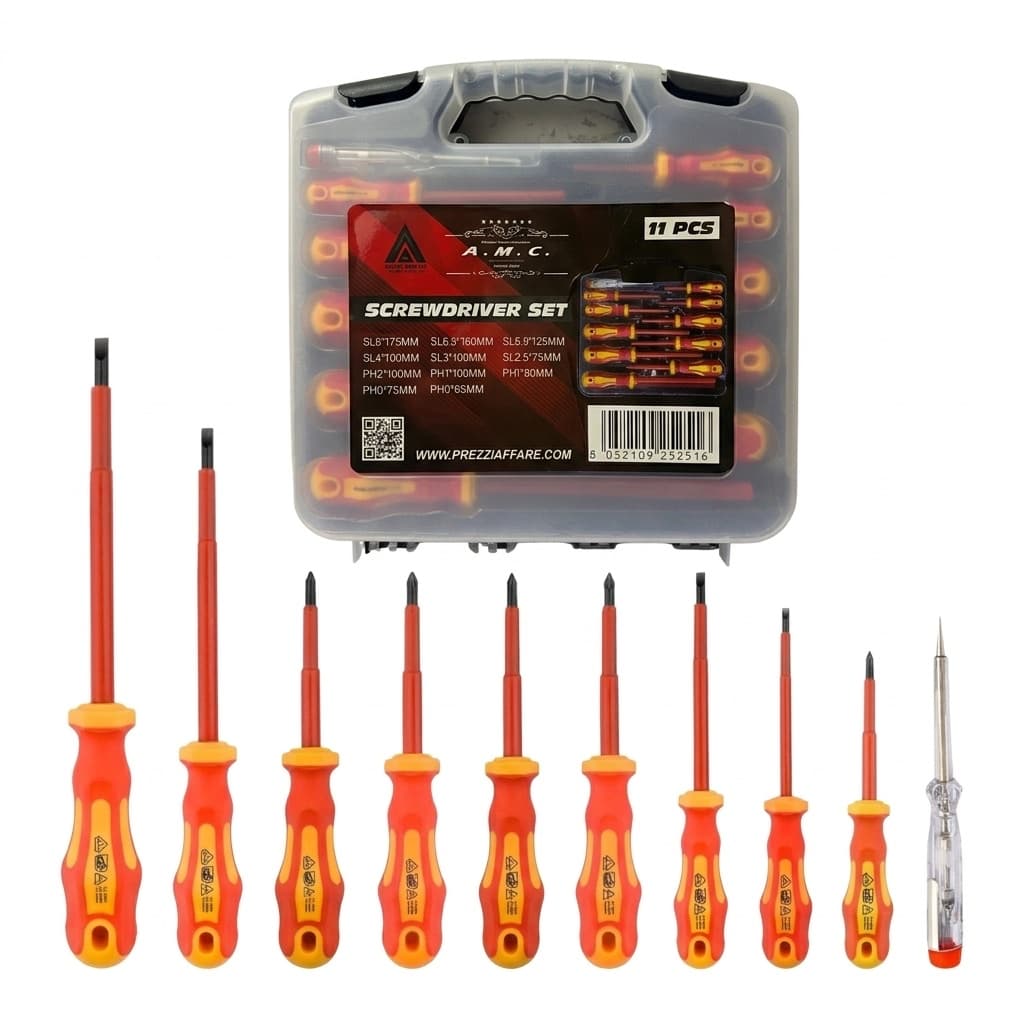 Set Cacciaviti 11 Pcs, Set di Giravite Isolati Professionali Con Punte Magnetico - foto 1