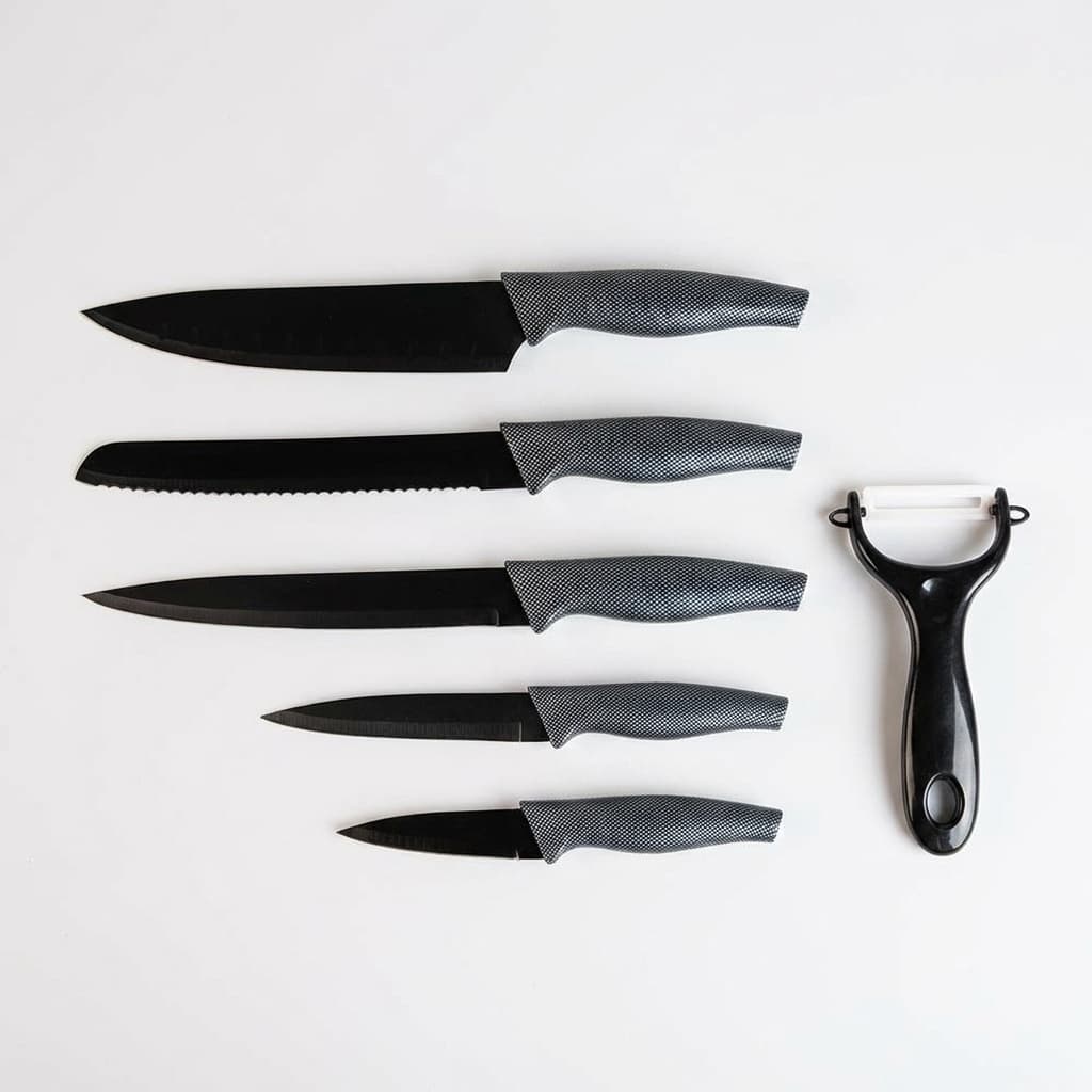 Set di coltelli piu' pelapatate colore carbon 6 pezzi di alta qualita' - foto 4