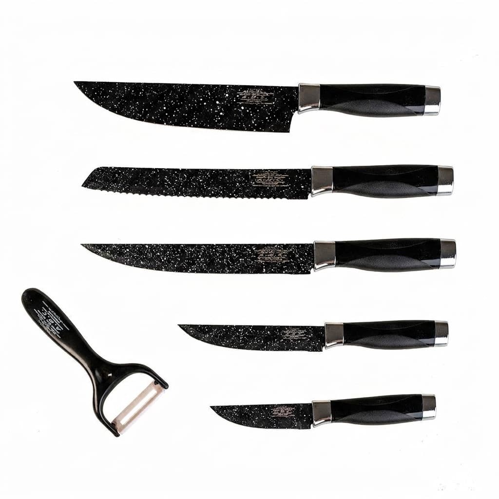 Set di coltelli piu' pelapatate colore Shored Pietra 6 pezzi di alta qualita' - foto 1