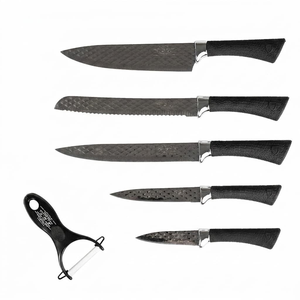 Set di coltelli piu' pelapatate stile moderno 6 pezzi di alta qualita' - foto 1
