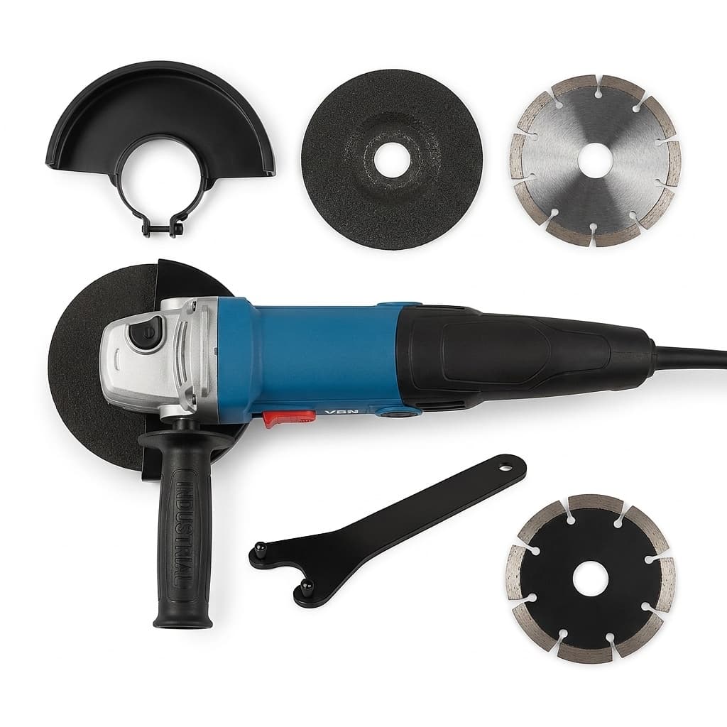 SMERIGLIATRICE ANGOLARE VBN 1100W – DISCO 125MM PROFESSIONALE