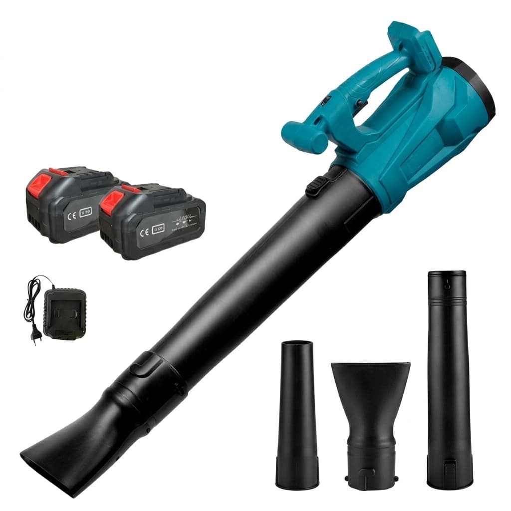 Soffiatore a Batteria Professionale Soffiatore per Foglie 2 Batterie 6 Velocita'
