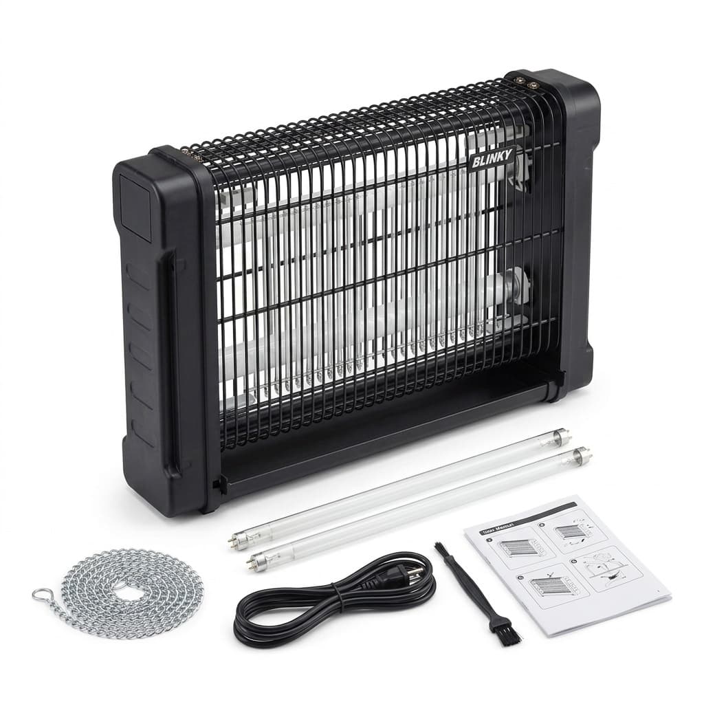 Sterminainsetti Fly 16 2 Tubi 8 Led per Uso interno area coperta 80 MQ