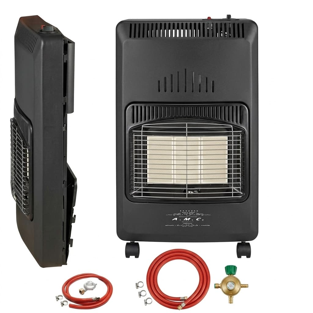 Stufa a Gas Richiudibile 4200W con 3 Livelli di Riscaldamento e 3 Potenze