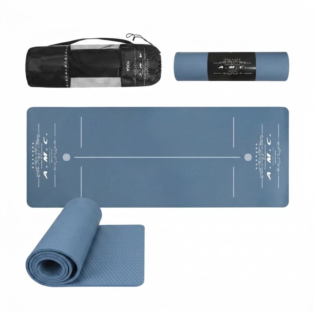 Tappetino Yoga in TPE Ecologico Doppio strato Antiscivolo 180x61 cm con Custodia - foto 1