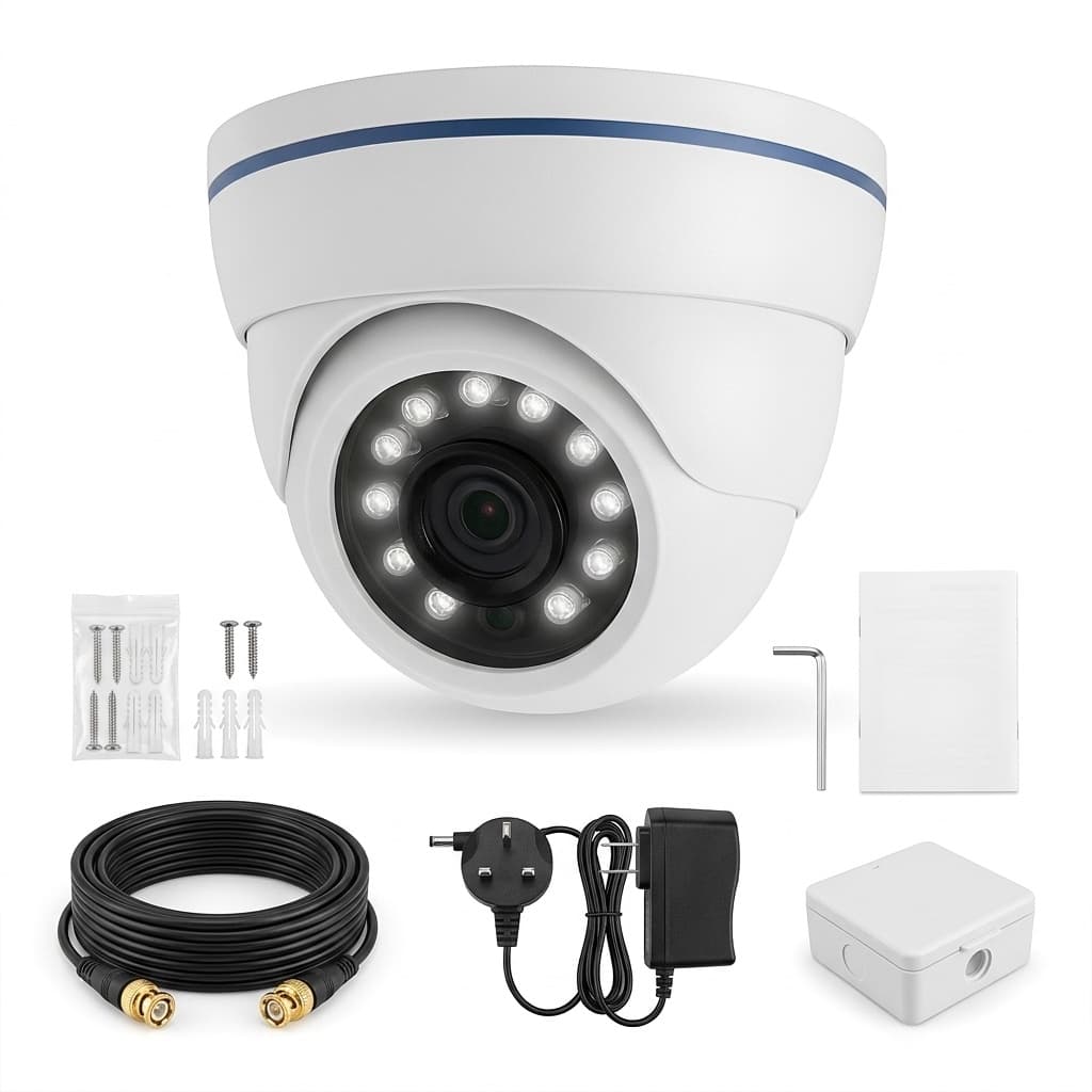 Telecamera Digitale AHD 1080P – Full HD 2.0MP | Visione Notturna Infrarossi | Impermeabile IP66 | Sorveglianza Interna ed Esterna - foto 1