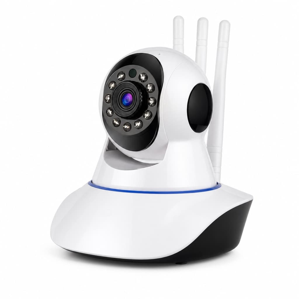 Telecamera WiFi 1080P | Visione Notturna, Audio Bidirezionale e Rotazione Panoramica 355° – 3 Antenne WiFi - foto 1