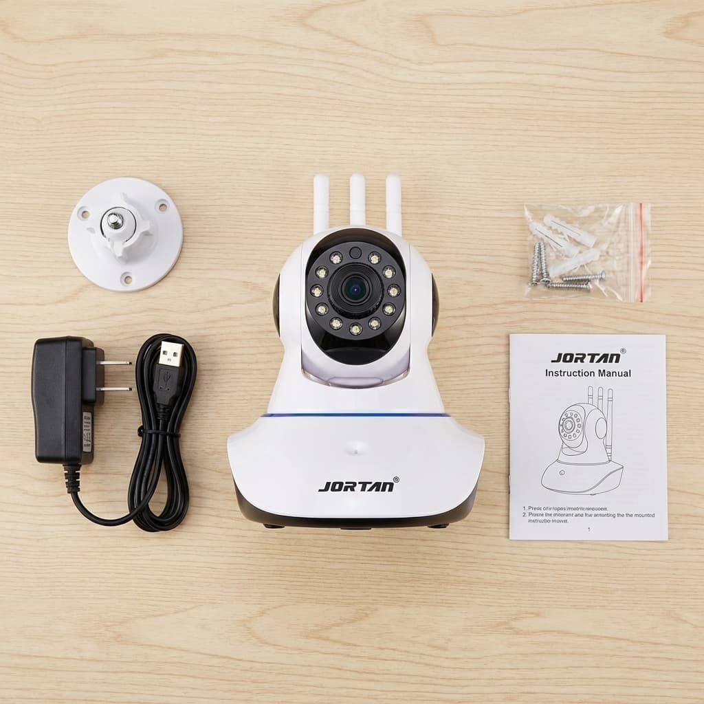 Telecamera WiFi 1080P | Visione Notturna, Audio Bidirezionale e Rotazione Panoramica 355° – 3 Antenne WiFi - foto 4