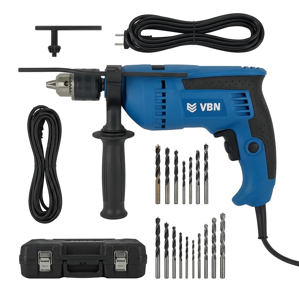 TRAPANO A PERCUSSIONE VBN 800W PROFESSIONALE – REGOLAZIONE VELOCITÀ E IMPUGNATURA ERGONOMICA